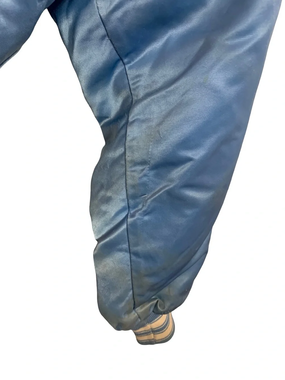 Vintage 1980s Chalk Line UNC Tar Heels Satin Bomber‎ Jacket Kids 10-12